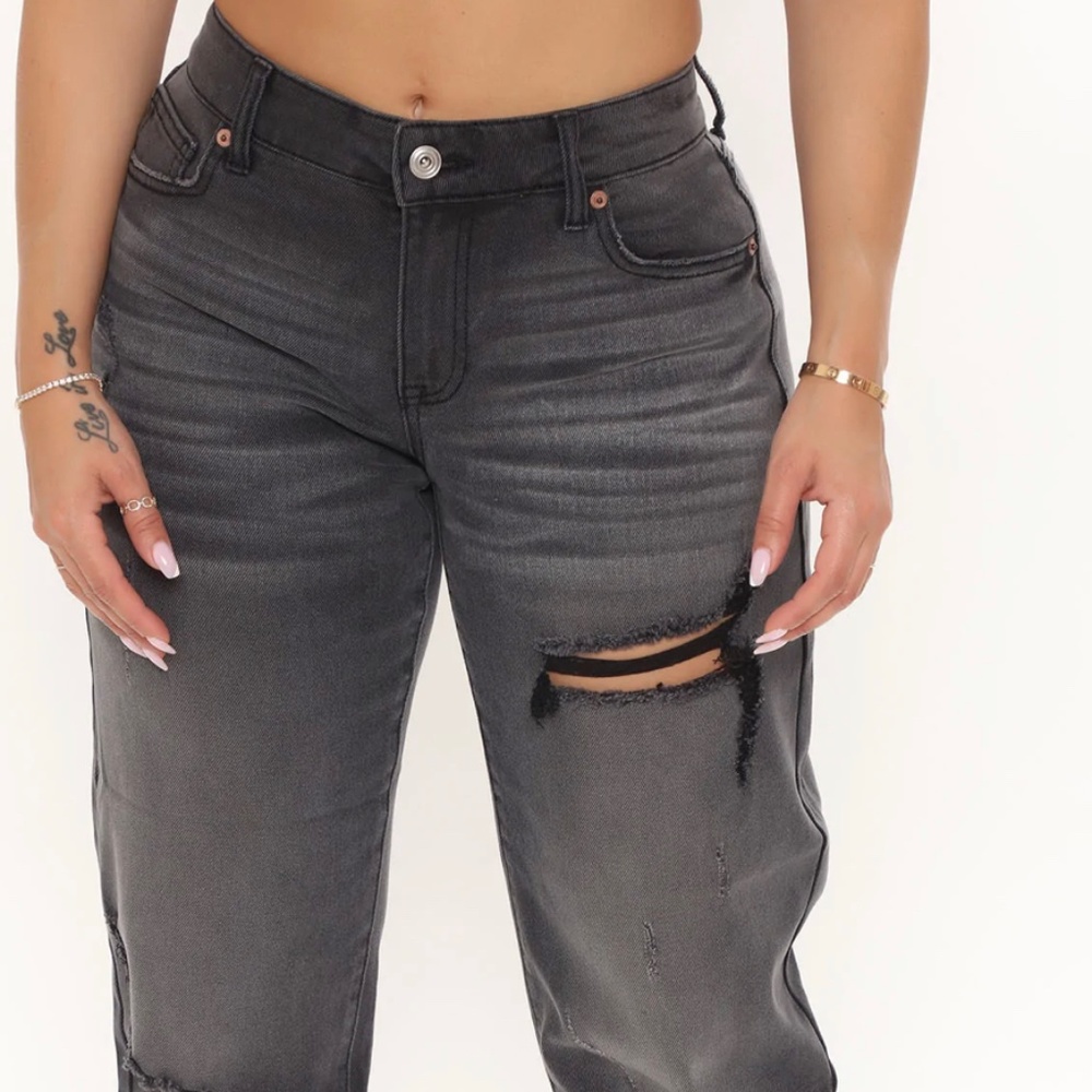 Slim Boyfriend Jeans - Black